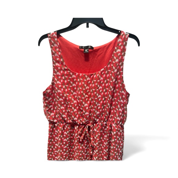 Red Sleeveless Draw String Dress, Like New ! - Picture 3 of 7